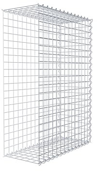 GABIONA Cesta de piedra de gavión rectangular, malla de 5 x 5 cm, profundidad de 30 cm, cesta de cultivo tipo 2, cierre de espiral, galvanizado (100 x 70 x 30 cm)
