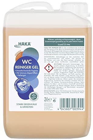 HAKA WC Reiniger Gel Orange, 3 L, extra stark gegen Kalk & Urinstein