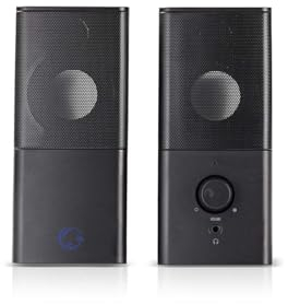 NEDIS Altoparlanti da gioco 2.0 da 18 W per PC e laptop, con USB e 3,5 mm, nero