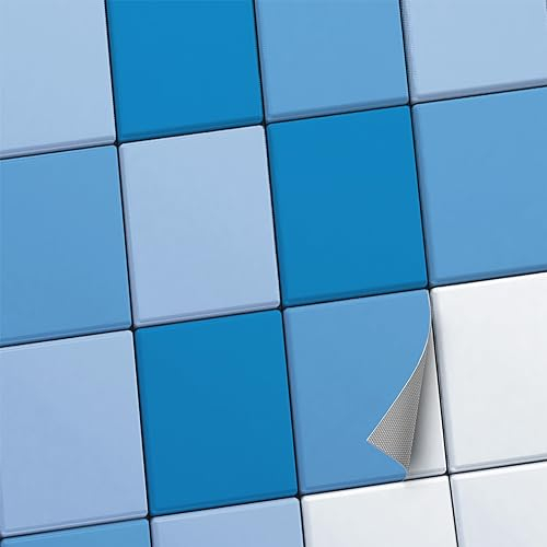 CREATISTO Fliesenaufkleber Fliesenfolie Mosaikfliesen - Klebe Folie für Wandfliesen I Klebefliesen Deko Folien für Fliesen in Küche u. Bad/Badezimmer (20x25 cm I 18 -Teilig)
