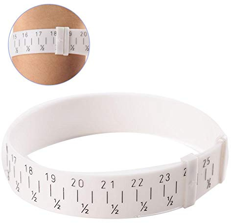 Misuratore Polso Plastica 15-25cm, Calibro Bracciale Gioielleria con Scala Precisa per Creazione Bigiotteria e Accessori Fai da Te