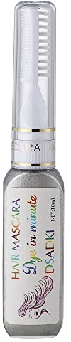 DSADKI Temporary Hair Color Mascara Washable Hair Dye Stick Non-toxic Instant Hair Chalk Dye for Girls Women (Silver gray)