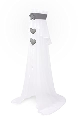 Amilian Babybett Himmel Baldachin Kinderzimmer Himmel für Babybett Betthimmel Babybett für Baby Zimmer Stubenwagen Babywiege Kinderbett Kinderzimmer Deko Baldachin Bettvorhang Chiffonhimmel