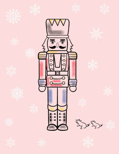 The Nutcracker Soldier Composition Notebook-Pink: Wide Ruled 110 pages (8.5 x 11 inches)