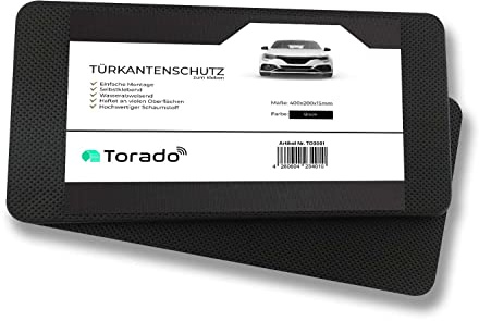 Torado 2er-Set Garagen Wandschutz selbstklebend für Autotüren Garagenwand Schutz Türkantenschutz Auto Stoßschutz Wand Autotür Wandschutz Autotürschutz Wand Garage Autotürenschutz Garage (schwarz)