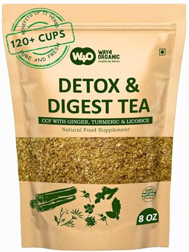 Detox and Digest CCF Tea with Ginger, Turmeric and Licorice Tea 8 Ounces (Pack of 1), 11 Herbs Benefits in One Tea