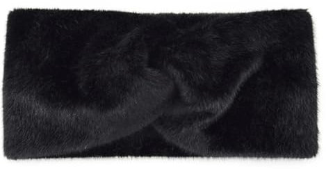 Fasce per capelli da donna, in tinta unita, morbide, calde, con nodo, invernali, turbanti, accessori per capelli, colore nero