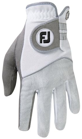 FootJoy Women's RainGrip Prior Generation Golf Gloves, Pair, White Small