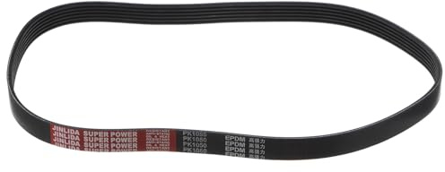 sourcing map 6K413/6PK1050 Serpentine Belt 6 Ribs 1050mm Length x 21mm Width x 5mm Height, EPDM Poly V Belt, Multi Wedge Micro V Belt for Vehicle