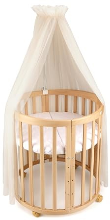 Waldin Baldachin, Himmel und Himmelstange zur Befestigung am Bett, OHNE Bett, Champagner