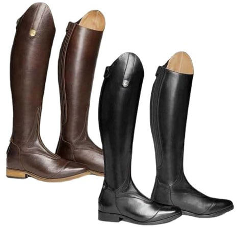 Bottes D'équitation pour Femmes Bottes De Cheval en Cuir PU Jusqu'au Genou Bottes D'équitation à Fermeture éclair Arrière pour Dames (Black,40)