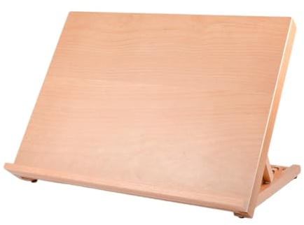 A3 Drawing Board Large Adjustable Desktop Easel Portable Drafting Table Beech Wood Lightweight Folding Art Board