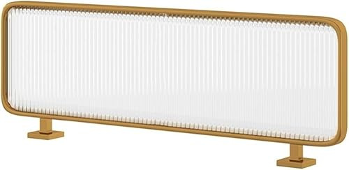 HGOuhK Countertop Partition Panels Iron Dividers For Dining Areas Desk Privacy Panel Semi-privacy Standing Screen For Home Office Restaurant Dividers for Dining Areas(Gold,50x150cm/19.68x59.05in)