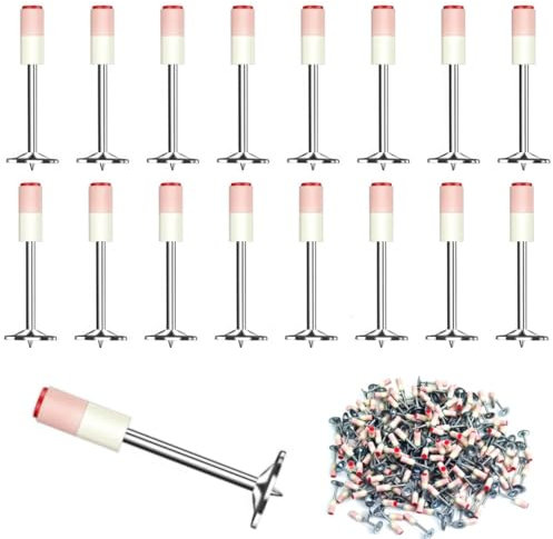 300 Pezzi 42 mm Chiodi per Pistola Sparachiodi Manuale, Diametro 7,3 mm Spara Chiodi per Cemento e Ferro Armato, Graffette per Sparachiodi, Ideali per Fissare Chiodi per Cemento e Ferro