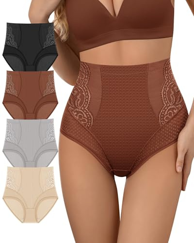 MIOTAN Damen Bauchweg Unterwäsche, Taillenslip Frauen, Hohe Taille Unterhosen, Bauch Weg Slip Mehrpack, Womens Underwear, XXL