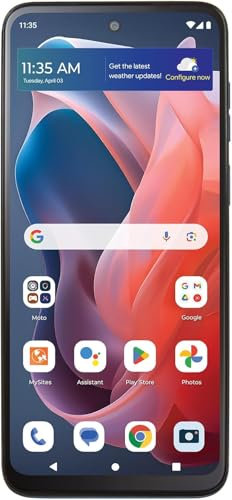 total wireless Motorola Moto g Play 2024, Locked, 64GB, Blue, Includes $40 Total 5G Unlimited 30-Days Service Plan - Prepaid Bundle