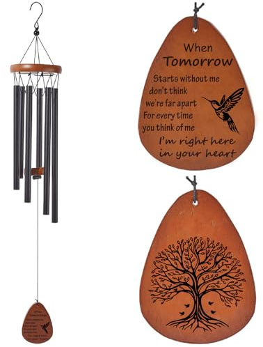 CREATCABIN Gedenk Windspiel Baum des Lebens Beileidsgeschenk Verlust Eines Haustiers Mit Aluminiumröhren Erinnerungsgeschenk Für Hunde Rostfrei Wasserdicht Windspiel Gedenken Haustier Geeignet