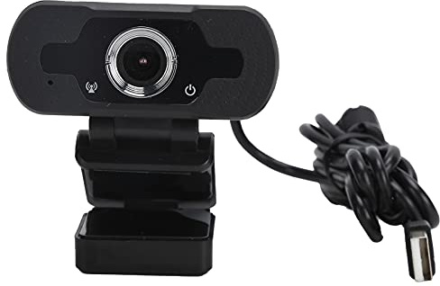 NutriEss Webcam USB Full HD con telecamera Web 1080p con base multifunzione microfono di rumore per lezioni online di videoconfigurazione per lo streaming del monte per il monitoraggio del