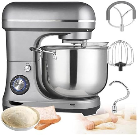 Pink Beryl 2000w Commercial Food Mixer,10l Large Capacity Stand Mixer,8 Gear,with Dough Hook+Mixing Hook+Egg Beater,for Schools,Bakeries,Restaurants,Pizzerias