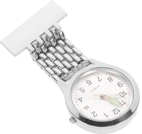 ifundom Reloj de Enfermería Portátil Diseño de Clip y Alarma, Aleación Resistente Pantalla Digital LED para Uso Nocturno y Profesional Médico