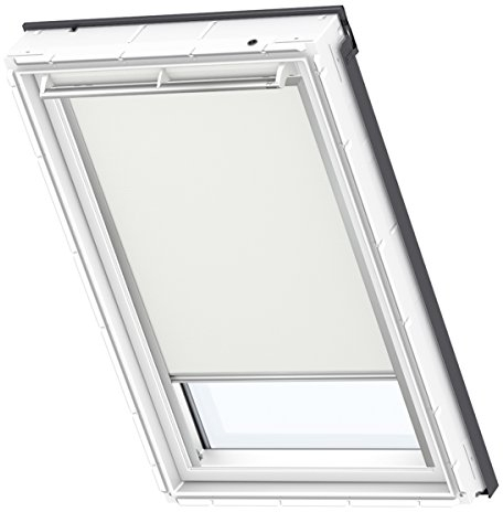 VELUX Original Verdunkelungsrollo (DKL), Silberne Seitenschienen, Y85, Uni Hellbeige