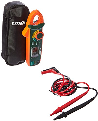 Extech MA63 True RMS AC/DC Clamp Meter for Electrical Testing with NCV, 60 A, Green
