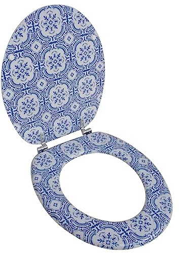 vidaXL Abattant de WC avec Couvercle Design Porcelaine Cuvette de WC Toilette