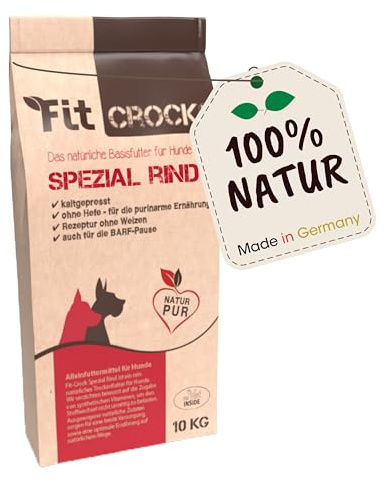 cdVet Fit-Crock hundfoder torr speciell nötkött mini 10 kg, purinfattig och spannmålsfri