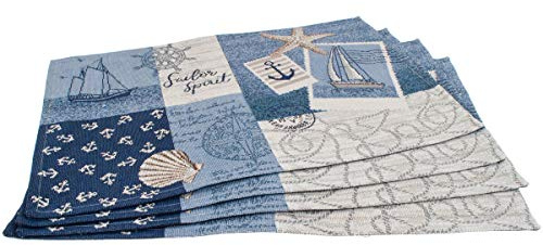 Sander Gobelins Sailor Patch maritim buntgewebt (Tischset (4 Stück) ca. 32x48cm)
