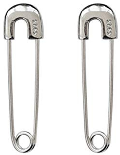 niumanery punk sterling silver säkerhetsnål stiftörhängen öra threader dubbar smycken unisex silver