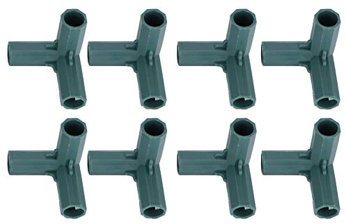 Tissting Connettori per Telaio da Giardino, Gomito 3 Vie Durevole in Plastica da 16 mm con Supporto per Piante, Staffa per Costruzione di Serra, Trellis e Mobili