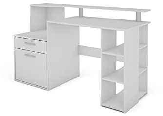 byLIVING Schreibtisch Louis, Weiß, 140 x 89 x 55 cm (BxHxT), Computertisch