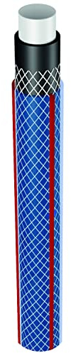 Vartco Light Blue - Manguera de agua de 4 capas para riego de jardín, flexible, de poliéster, resistente a los rayos UV, 22 bares (3/4, 50 m)