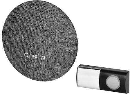 Miratic Klingel Haustür Türklingel Funk Lernsystem 38 Töne Funkklingel Aussen Wasserdicht Reichweite im freien Gelände [m]: 200 Lautstärke [dB]: 85