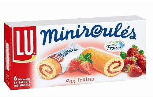 LU - Miniroulés À La Pulpe De Fraise 150G - Gourmandise moelleuse à la fraise - 150g - Le Lot De 4