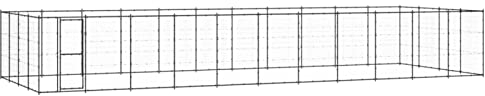 GuyAna Outdoor-Hundezwinger Stahl 53,24 m² Welpenlaufstall Tierlaufstall Faltbar FüR Hunde Fxw