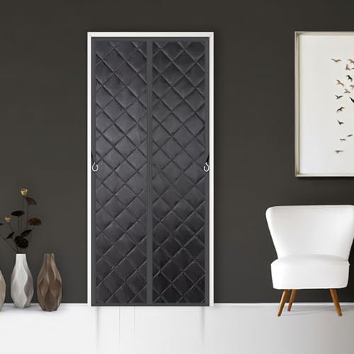 HUHJYUGE Magnet Thermo Türvorhang 130x220cm, Thermo Türvorhang Kälteschutz, Wärmeschutzvorhang für Türen, Thermovorhang Gegen Kälte und Hitze, Haustierfreundlich Kein Bohren