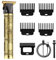 CKCLR Tondeuse Homme, Rechargeable Tondeuse à Cheveux Professionnelle, Sans Fil Barbe Tondeuse Waterproof T-blade, Tondeuse Barbe et Cheveux (Gold)