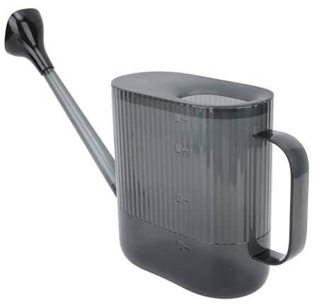 Arrosoir à Long Bec 1,8 L PP, Arrosoir Multifonctionnel pour Fleurs, Facile à Tenir, Niveau D'eau visualisé, Large Application (GRAY)