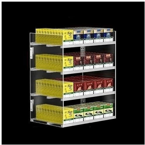 ZBJDX Regal Für Zigarettenständer, Kommerzieller Zigarettenständer, Wand-/Thekenvitrine Aus Acryl, Automatische Regalschieber Für Den Tabakhandel,4 Layers,5 Columns
