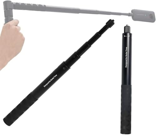 Perche à selfie invisible de 1,2 m pour poignée Bullet Time Insta360 X5, X4, X3