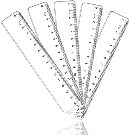 5 Stück Lineal 15cm Grundschule,Lineal Set Grundschule,Kunststoff Kleines Lineal 15cm Nicht Biegsam,Kurzes Lineal Durchsichtig mit Metrische Skala,für Schule Büro Zuhause Messwerkzeug