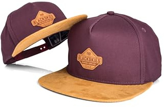 Blackskies® Essentials Snapback-keps – uppsättning av 2 föräldrar barn – partnerlook baseballkeps mamma pappa barn gåva mini-Me Basecap pappa-son & mamma dotter, Lila-brun, L