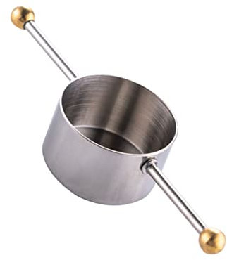 COLLBATH Stainless Steel Measuring Cup 30ml Double Ball Ounce Cup Bartending Spirit Jigger Wine Measure for Home Bar Cocktail Tools