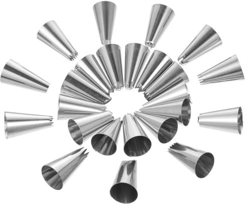 OKUMEYR 50pcs Professional Cake Decorating Tools Icing Nozzles Piping Kit Smooth Interior for Easy Squeezing Random Style