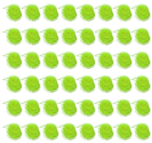 PATIKIL Jongliertücher, Chiffontücher für Tanzen 48 Stück Bunte Tücher 60x60cm Quadratische Seidentücher Zubehör für Magie Sensorisches Jonglieren Tanzen, Fluoreszierendes Grün