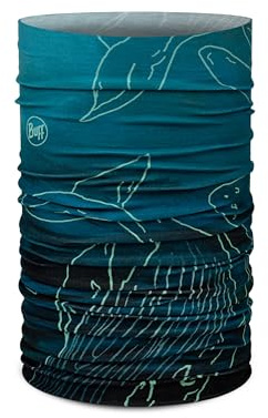 Buff Original EcoStretch halsvärmare för män och kvinnor, vuxen, halsduk, rör, multifunktionell, nacke och huvud, löpning, promenader, vandring, hållbar, lätt, en storlek, grön