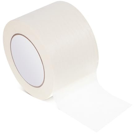 Veemoon Cinta Adhesiva Para Pintura Acuarela Blanca 8 Cm x 50 m Certificada, Cinta De Pintor De Alta Viscosidad, Fácil Corte, Reposicionable Para Decoración y Manualidades,