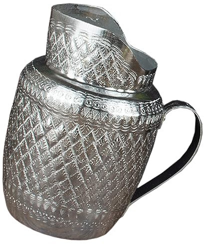 KICHOUSE Jarra de vino de metal jarra de agua bebida simple con dispensador de agua jarra para restaurante dispensador para restaurante aleación de aluminio y estaño Silver