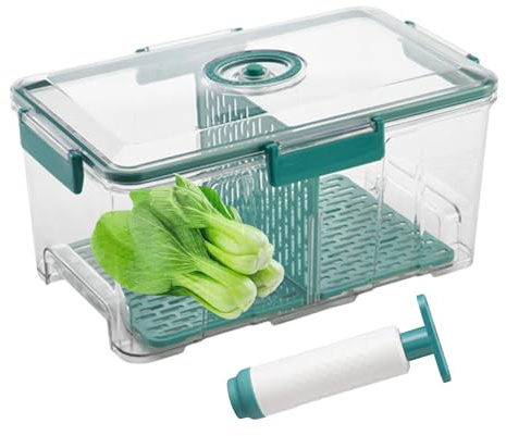Contenitori per alimenti sottovuoto con pompa, contenitori ermetici con coperchi | Contenitore per alimenti sottovuoto con timer - Contenitore per forno a microonde per marinare i piselli